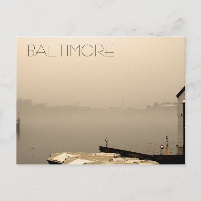 Foggy Baltimore Postkarte (Vorderseite)
