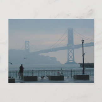 Foggy Bay Bridge Postkarte