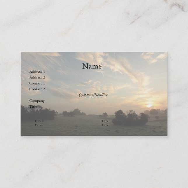 Foggy Day 8 Visitenkarte (Vorderseite)