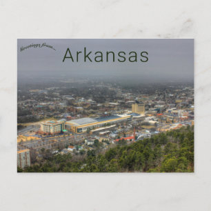 Foggy Day in heißen Quellen in Arkansas Postkarte