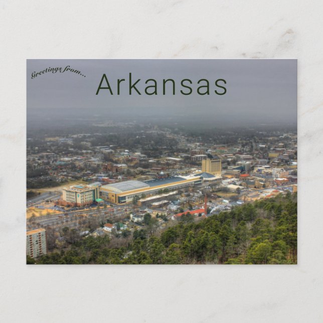 Foggy Day in heißen Quellen in Arkansas Postkarte (Vorderseite)