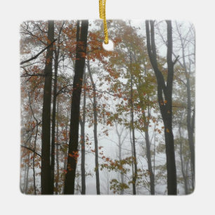 Foggy Fall in Pennsylvania Herbst Natur Keramikornament