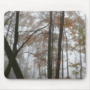 Foggy Fall in Pennsylvania Herbst Natur Mousepad