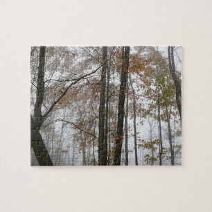 Foggy Fall in Pennsylvania Herbst Natur Puzzle
