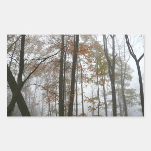 Foggy Fall in Pennsylvania Herbst Natur Rechteckiger Aufkleber