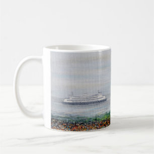 Foggy Ferry Painting Kaffeetasse