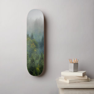 Foggy Forest Landschaft Coole Landschaft Skateboard