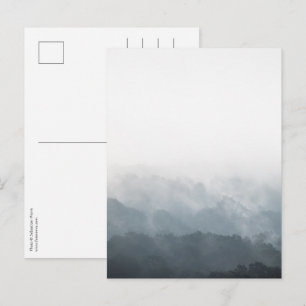 Foggy Forest Nature Foto Postkarte