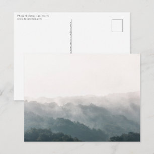 Foggy Forest Nature Foto Postkarte