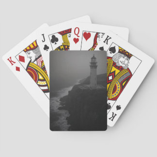 Foggy Forest Trail Monochrome Playing Cards Spielkarten
