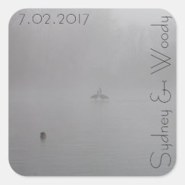 Foggy Gese Quadratischer Aufkleber