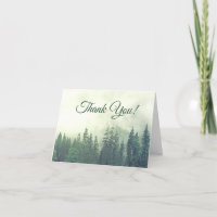 Foggy Green Pines Simple Rustic Wedding Foto
