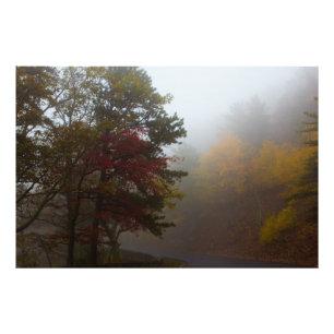 Foggy-Herbstfarben auf Skyline Drive, Virginia Fotodruck