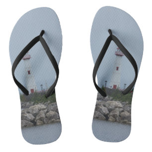 Foggy in Wawatam Flip Flops
