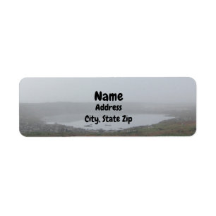 Foggy Inlet Pond Foto Beach Landschaft Morgennebel