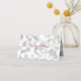 Foggy Light Gray Glass Pattern Platzkarte