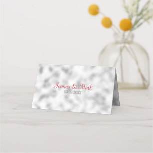 Foggy Light Gray Glass Pattern Platzkarte