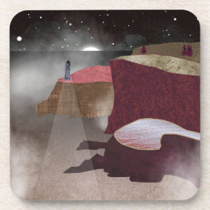 Foggy Lighthouse Getränkeuntersetzer