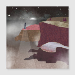 Foggy Lighthouse Magnetkarte