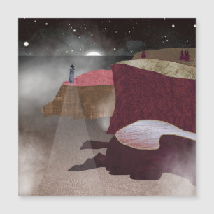 Foggy Lighthouse Magnetkarte