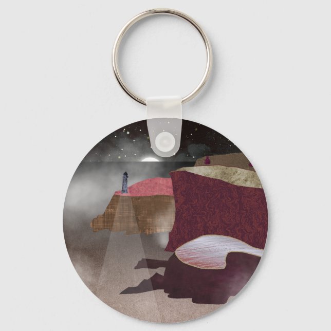 Foggy Lighthouse Schlüsselanhänger (Rückseite)