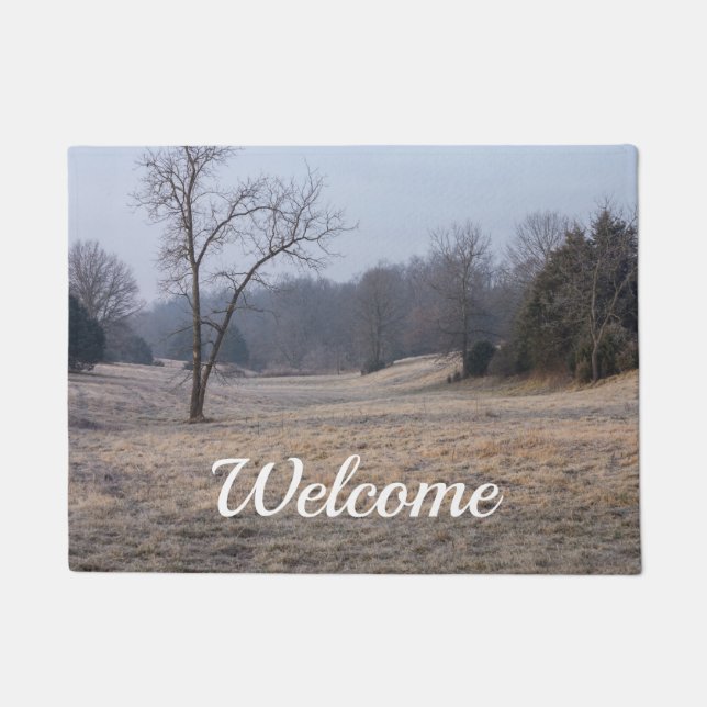 Foggy Meadow Welcome Doormat Fußmatte (Vorderseite)