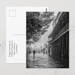 Foggy Morgenspaziergang Jackson Square Postkarte
