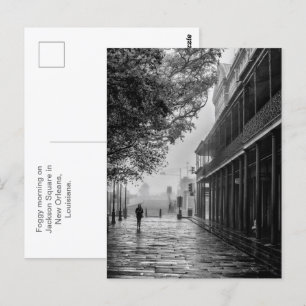 Foggy Morgenspaziergang Jackson Square Postkarte
