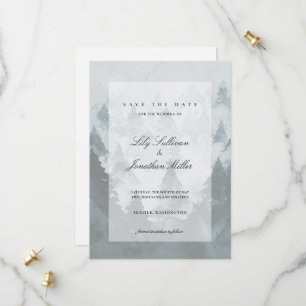 Foggy Mountains Sheer Overlay Ethereal Lux Hochzei Save The Date