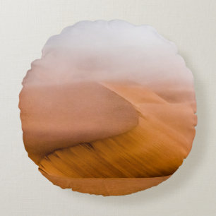 Foggy Namib Desert Rundes Kissen