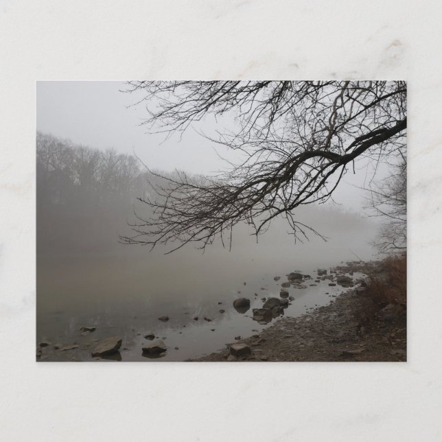 Foggy River, Scioto Park, Dublin, Ohio Postkarte (Vorderseite)