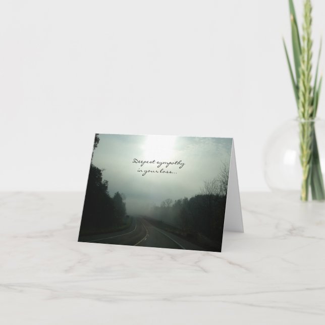 Foggy Road Sympathy Card Karte (Vorderseite)