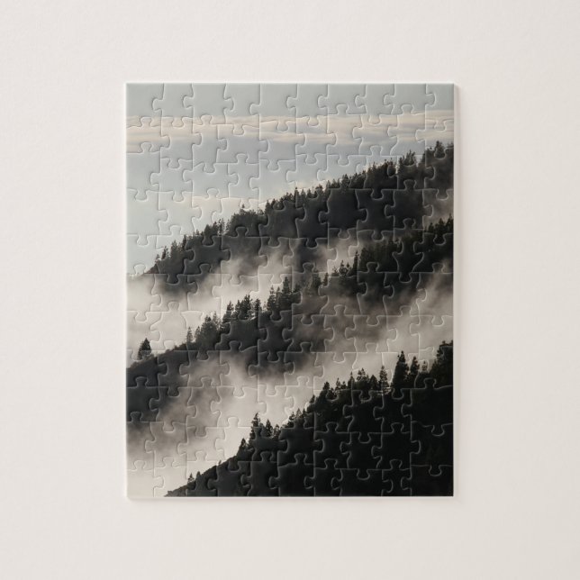 Foggy Rocky Mountains Colorado USA Abenteuer Puzzle (Vertikal)