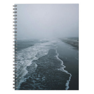Foggy Shoreline Ocean Waves Notebook Notizblock