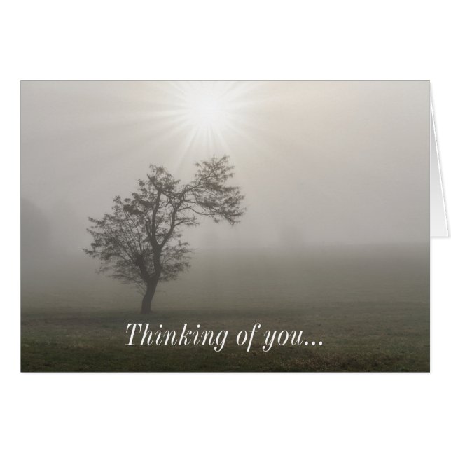 Foggy Sternexplosion Baum Landschaft Denken Sie an (Vorderseite (Horizontal))