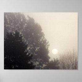 Foggy Sunrise Poster