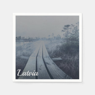 Foggy swamp landscape serviette
