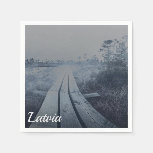 Foggy swamp landscape serviette (Vorderseite)