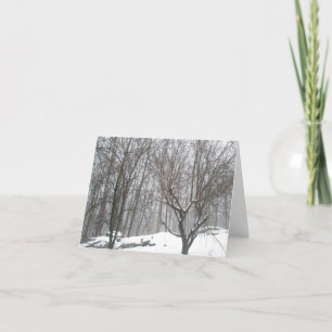 Foggy Winter Day Note Card Feiertagskarte