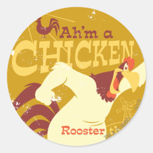 Foghorn Ah'm a Huhn Runder Aufkleber