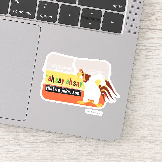 Foghorn, das ist ein Witz, Sohn Aufkleber (Detail)