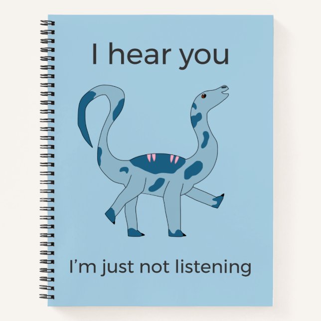 Foghorn Dino "I Hear You" Meme Spiral Notebook Notizbuch (Vorderseite)