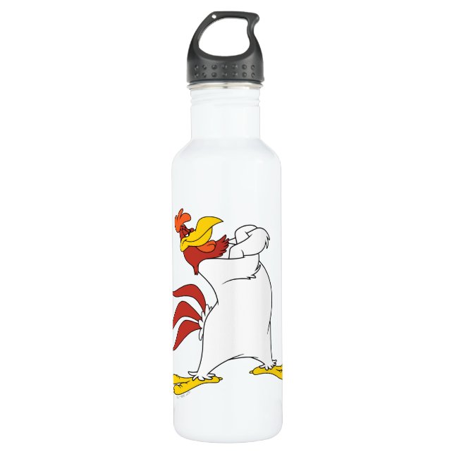 Foghorn Leghorn Arms Crossed Edelstahlflasche (Vorderseite)