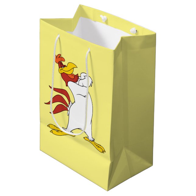 Foghorn Leghorn Arms Crossed Mittlere Geschenktüte (Vorderseite Schrägansicht)