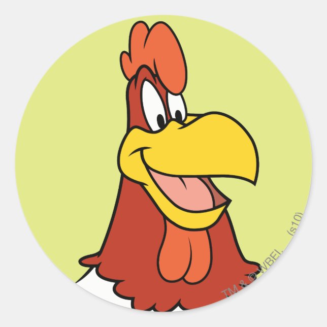 Foghorn Leghorn Closeup Runder Aufkleber (Vorderseite)