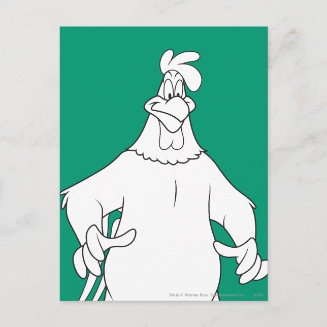 Foghorn Leghorn Stehende Pose Postkarte (Vorderseite)