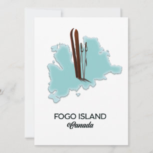 Fogo Insel Kanada Kartenposter