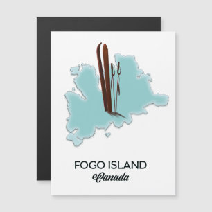 Fogo Insel Kanada Kartenposter Magnetkarte