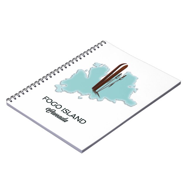 Fogo Insel Kanada Kartenposter Notizblock (Linke Seite)