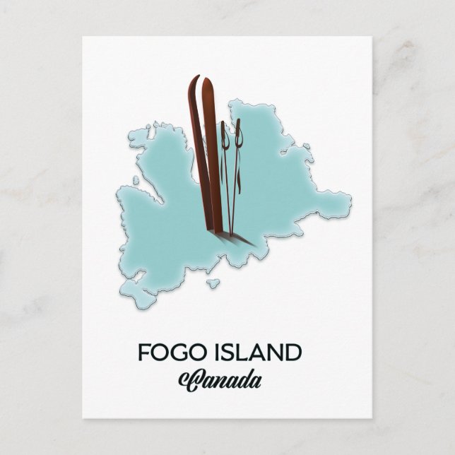 Fogo Insel Kanada Kartenposter Postkarte (Vorderseite)